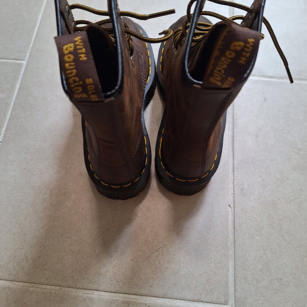 1460 Bex Crazy Horse Leather Lace Up Boots - Picture 2 of 9